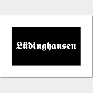 Lüdinghausen written with gothic font Posters and Art